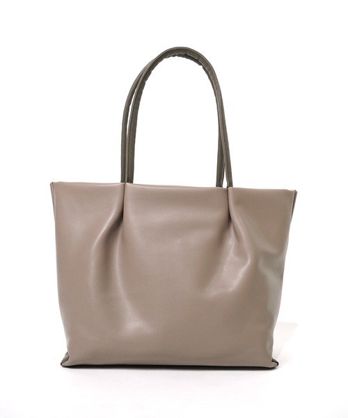 Legato Largo(レガートラルゴ)の「"02"≪Legato Largo≫肩楽 5ポケット/11L フェイクレザー トートバッグ(トートバッグ・レディース・アイボリー/ブラック/グレイッシュベージュ・ONE SIZE)」の15枚目の写真