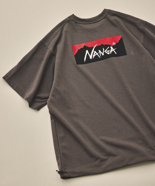 NANGA(ナンガ)の「NANGA/ナンガ 新色追加 別注 neo-PRO スピンドル バックプリントTシャツ/日本製/遮熱/UVカット/吸水速乾/リラックスフィット(Tシャツ/カットソー・メンズ・ホワイト/ブラウン/チャコールグレー/ブラック・SMALL/MEDIUM/LARGE/X-LARGE)」の6枚目の写真