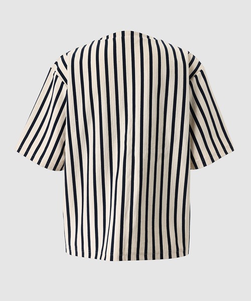 DIGAWEL(ディガウェル)の「Stripe T-shirt(Tシャツ/カットソー・メンズ・ベージュ×ブラック/ホワイト×ブラック・2)」の5枚目の写真