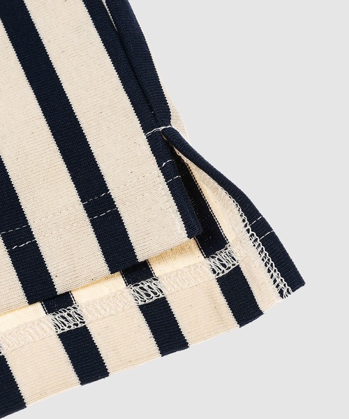 DIGAWEL(ディガウェル)の「Stripe T-shirt(Tシャツ/カットソー・メンズ・ベージュ×ブラック/ホワイト×ブラック・2)」の8枚目の写真