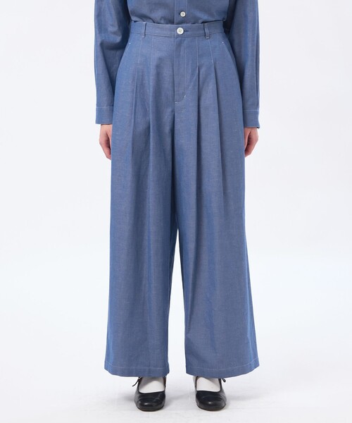 MACKINTOSH PHILOSOPHY(マッキントッシュ フィロソフィー)の「ハケメコットンリネンタックパンツ(デニムパンツ・レディース・ダークネイビー/ブルー系その他2・40/38/36)」の5枚目の写真