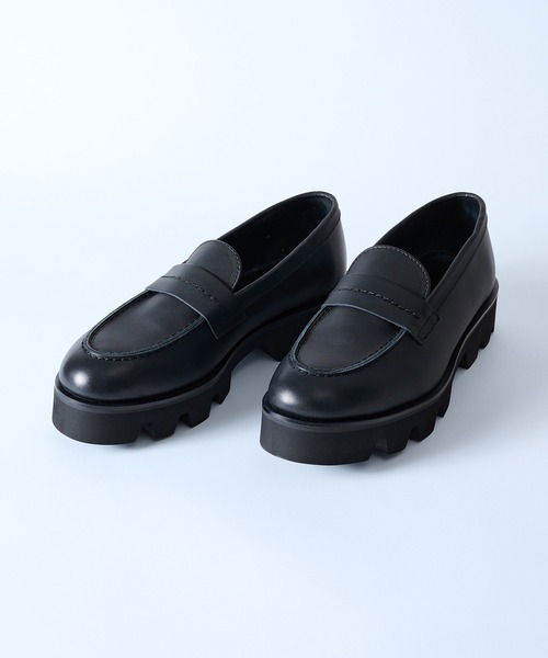 PADRONE(パドローネ)の「【PADRONE】WPL CHUNKY SOLE LOAFERS TK8759-2304(ローファー・メンズ・ブラック・41/40/42)」の2枚目の写真