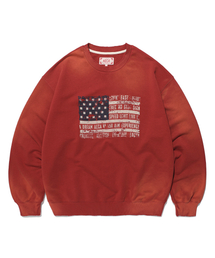 AECA（エイカ）の「EASY & FREE FLAG SWEAT SHIRTS-BURGUNDY（スウェット）」