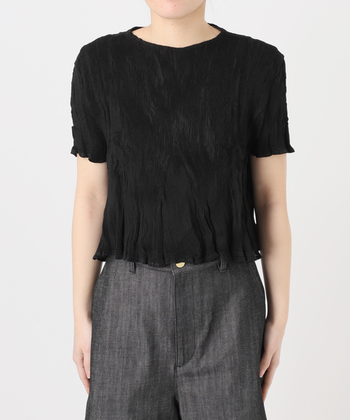 Gongdid Design(ゴンディッドデザイン)の「【Gongdid Design】 Carry Over_Wavy_Crop Top:トップス(Tシャツ/カットソー・レディース・アイボリー/ブラック/ライトグレー・FREE)」の19枚目の写真