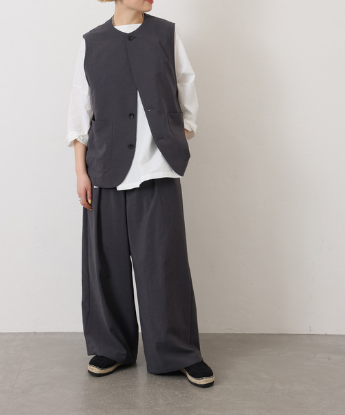 JOURNAL STANDARD LUXE（ジャーナルスタンダード　ラックス）の「トロピカル ヘムイージーパンツ（その他パンツ・レディース・チャコールグレー/ブラック・FREE）」の22枚目の写真