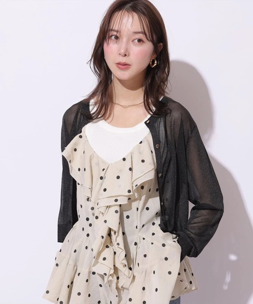 Mystrada(マイストラーダ)の「フリルキャミ(シャツ/ブラウス・レディース・ブラック/ベージュ・38/36)」の20枚目の写真