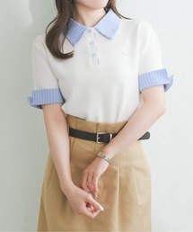 31 Sons de mode | 2026春夏新作 配色シャツ襟ポロニット(ニット/セーター)