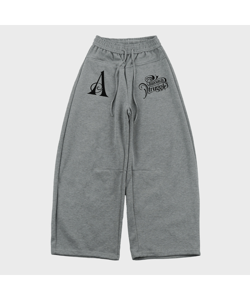 ARTISTWEAR（アーティストウェア）の「[ATW] アセントライン ワイドパンツ - 2カラー（スウェットパンツ・レディース・ブラック/グレー・MEDIUM/LARGE/X-LARGE/XX-LARGE）」の2枚目の写真