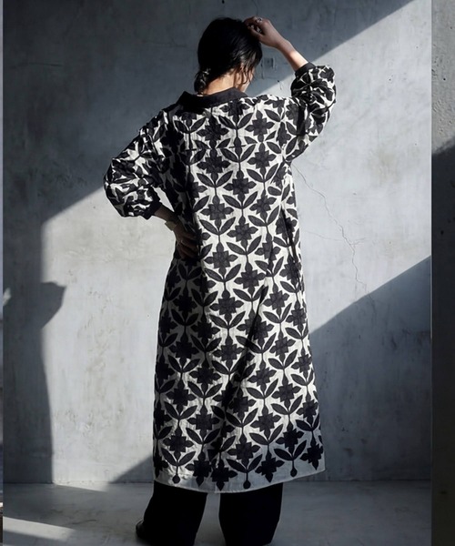 antiqua(アンティカ)の「長袖 刺繍 シャツワンピース(シャツワンピース・レディース・その他/その他1・ONESIZE)」の6枚目の写真