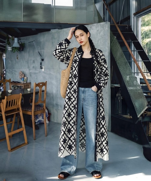antiqua(アンティカ)の「長袖 刺繍 シャツワンピース(シャツワンピース・レディース・その他/その他1・ONESIZE)」の7枚目の写真