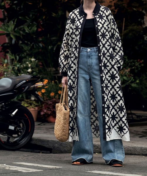 antiqua(アンティカ)の「長袖 刺繍 シャツワンピース(シャツワンピース・レディース・その他/その他1・ONESIZE)」の9枚目の写真