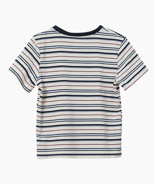 CHUN CHUN NOTES（チュンチュンノーツ）の「26SS/綿混 配色ボーダー半袖カットソー（Tシャツ/カットソー・レディース・アイボリー/ブルー・F）」の22枚目の写真