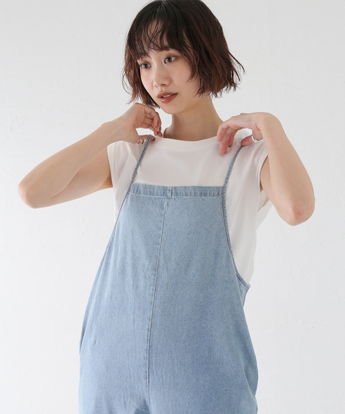 journal standard L'essage(ジャーナルスタンダードレサージュ)の「【BASERANGE/ベースレンジ】YUMI JUMPSUIT ジャンプスーツ(サロペット/オーバーオール・レディース・ブルー系その他・X-SMALL)」の12枚目の写真
