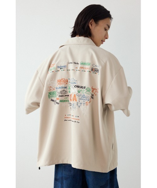 RODEO CROWNS WIDE BOWL(ロデオクラウンズワイドボウル)の「USハーフスリーブコーチシャツ(シャツ/ブラウス・メンズ・ブルー/ベージュ/ブラック・MEDIUM/LARGE)」の18枚目の写真