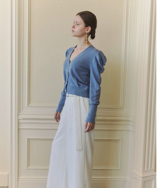 ORGUE(オルグ)の「Bijou button cardigan/ビジューボタンカーディガン(カーディガン/ボレロ・レディース・ブラック/アイボリー/ブルー/グレー・FREE)」の12枚目の写真