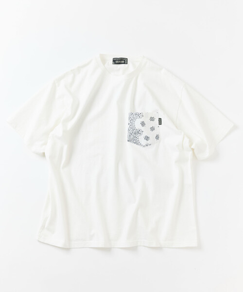 HAV-A-HANK(ハバハンク )の「HAV-A-HANK/ハバハンク HAV-A-HANK×FREAK'S STORE/ハバハンク 別注 バックプリント バンダナデザイン ピグメント クルーネックTシャツ(Tシャツ/カットソー・メンズ・ブラウン/ワインレッド/グリーン/ホワイト/チャコールグレー/ブルー・MEDIUM/LARGE/SMALL)」の16枚目の写真