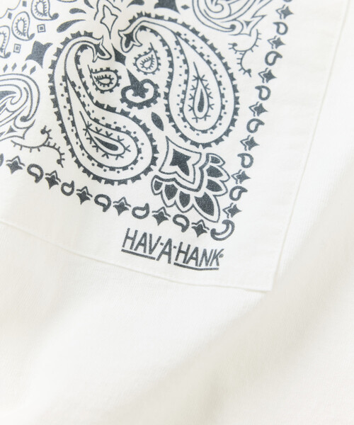 HAV-A-HANK(ハバハンク )の「HAV-A-HANK/ハバハンク HAV-A-HANK×FREAK'S STORE/ハバハンク 別注 バックプリント バンダナデザイン ピグメント クルーネックTシャツ(Tシャツ/カットソー・メンズ・ブラウン/ワインレッド/グリーン/ホワイト/チャコールグレー/ブルー・MEDIUM/LARGE/SMALL)」の22枚目の写真