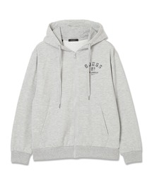 GUESS グレー ジップアップスタジャン　タグ付未使用 GUESS｜ゲスのパーカー（ジップアップ）通販 - ZOZOTOWN