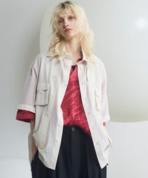 UNISEX》Prime-Over Layered Sheer Short Sleeve Shirt/プライム