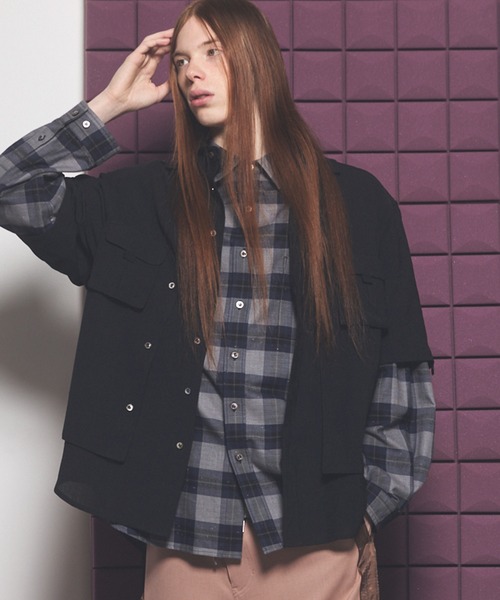UNISEX》Layering Prime-Over Short Sleeve Work Shirt/レイヤリング