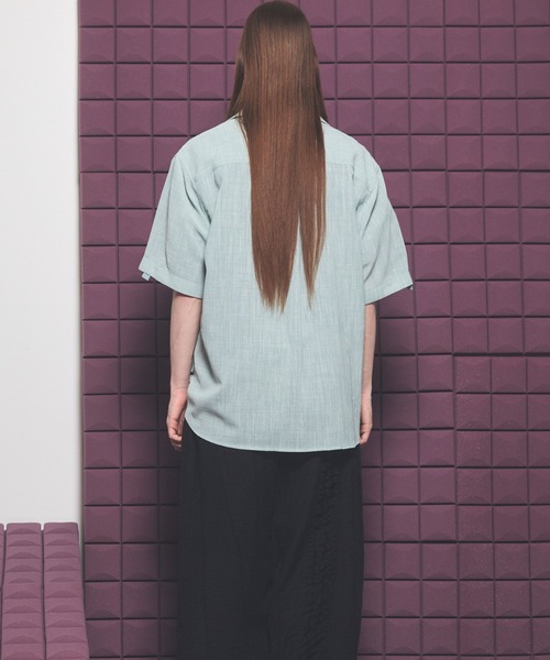 MAISON SPECIAL(メゾンスペシャル)の「《UNISEX》Layering Prime-Over Short Sleeve Work Shirt/レイヤリングプライムオーバーショートスリーブワークシャツ【MAISON SPECIAL/メゾンスペシャル】(シャツ/ブラウス・メンズ・ブラック/ライトブルー/パープル/ホワイト・0/1/2)」の8枚目の写真