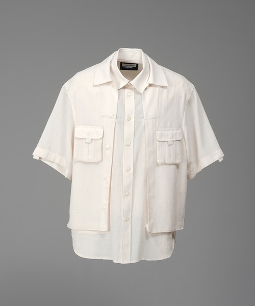 MAISON SPECIAL(メゾンスペシャル)の「《UNISEX》Layering Prime-Over Short Sleeve Work Shirt/レイヤリングプライムオーバーショートスリーブワークシャツ【MAISON SPECIAL/メゾンスペシャル】(シャツ/ブラウス・メンズ・ブラック/ライトブルー/パープル/ホワイト・0/1/2)」の14枚目の写真