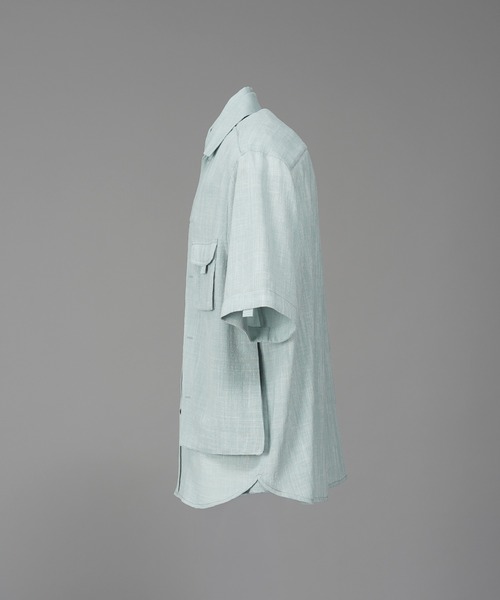 MAISON SPECIAL(メゾンスペシャル)の「《UNISEX》Layering Prime-Over Short Sleeve Work Shirt/レイヤリングプライムオーバーショートスリーブワークシャツ【MAISON SPECIAL/メゾンスペシャル】(シャツ/ブラウス・メンズ・ブラック/ライトブルー/パープル/ホワイト・0/1/2)」の16枚目の写真