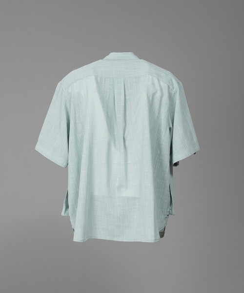 MAISON SPECIAL(メゾンスペシャル)の「《UNISEX》Layering Prime-Over Short Sleeve Work Shirt/レイヤリングプライムオーバーショートスリーブワークシャツ【MAISON SPECIAL/メゾンスペシャル】(シャツ/ブラウス・メンズ・ブラック/ライトブルー/パープル/ホワイト・0/1/2)」の17枚目の写真