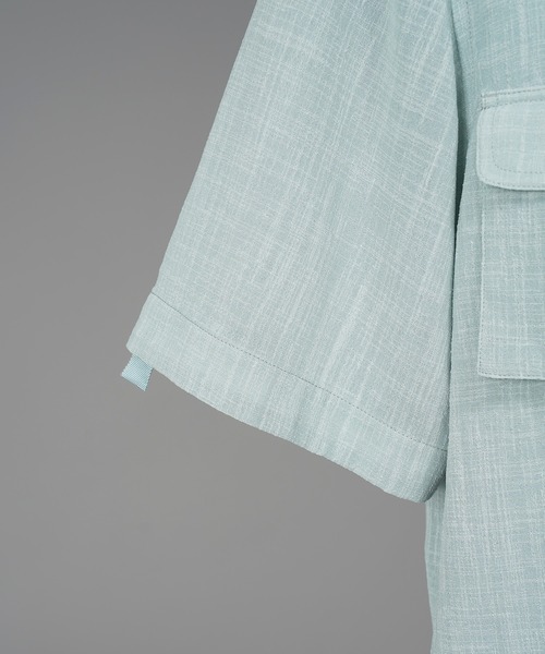 MAISON SPECIAL(メゾンスペシャル)の「《UNISEX》Layering Prime-Over Short Sleeve Work Shirt/レイヤリングプライムオーバーショートスリーブワークシャツ【MAISON SPECIAL/メゾンスペシャル】(シャツ/ブラウス・メンズ・ブラック/ライトブルー/パープル/ホワイト・0/1/2)」の21枚目の写真
