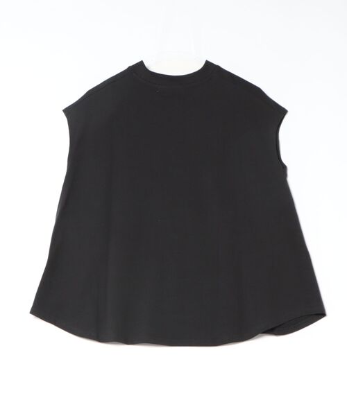 PREFERIR(プレフェリール)の「体型カバー 裾フレア フレンチスリーブTシャツ|きれい見えカットソー(Tシャツ/カットソー・レディース・ベージュ/ブラック/ブラウン/ホワイト・MEDIUM/LARGE)」の5枚目の写真