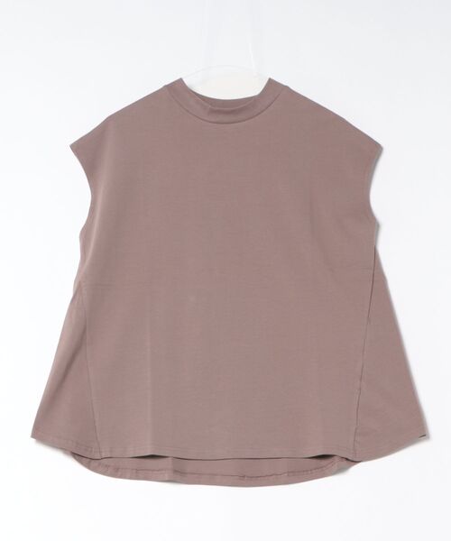 PREFERIR(プレフェリール)の「体型カバー 裾フレア フレンチスリーブTシャツ|きれい見えカットソー(Tシャツ/カットソー・レディース・ベージュ/ブラック/ブラウン/ホワイト・MEDIUM/LARGE)」の8枚目の写真