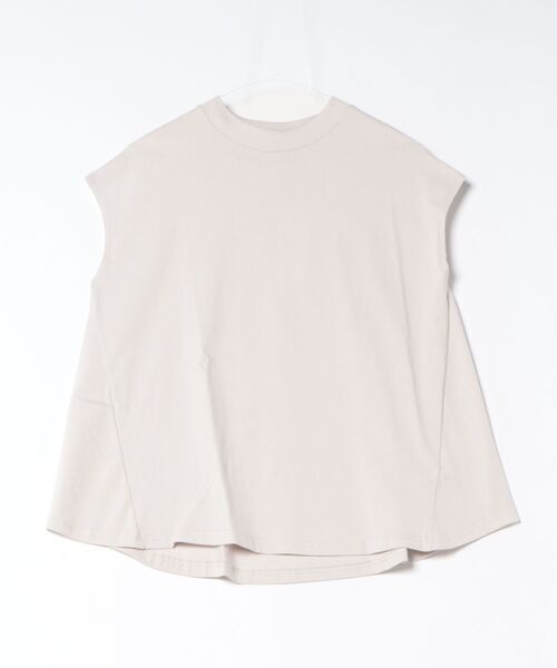 PREFERIR(プレフェリール)の「体型カバー 裾フレア フレンチスリーブTシャツ|きれい見えカットソー(Tシャツ/カットソー・レディース・ベージュ/ブラック/ブラウン/ホワイト・MEDIUM/LARGE)」の9枚目の写真