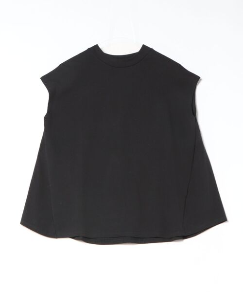 PREFERIR(プレフェリール)の「体型カバー 裾フレア フレンチスリーブTシャツ|きれい見えカットソー(Tシャツ/カットソー・レディース・ベージュ/ブラック/ブラウン/ホワイト・MEDIUM/LARGE)」の11枚目の写真