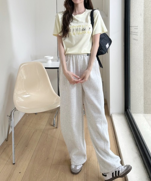 Ada.(エイダ)の「フロント 刺繍 フレンチスリーブ シンプル Tシャツ(Tシャツ/カットソー・レディース・ホワイト/ライトグレー/イエロー/ブルー/ブラック・FREE)」の21枚目の写真