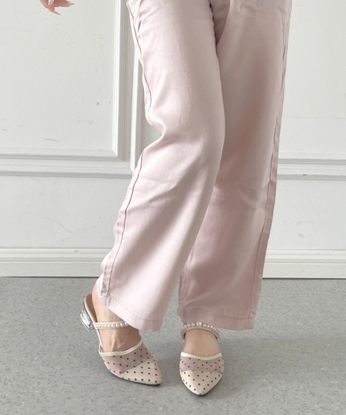 Shoes in Closet(シューズインクローゼット)の「クリアゴールドヒール チュール パールストラップ ミュール パンプス 492(パンプス・レディース・ブラック/ホワイト/アイボリー・L/M/S/LL)」の13枚目の写真