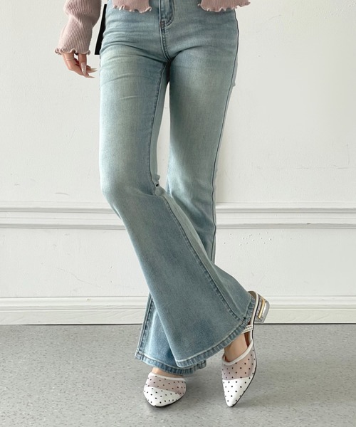 Shoes in Closet(シューズインクローゼット)の「クリアゴールドヒール チュール パールストラップ ミュール パンプス 492(パンプス・レディース・ブラック/ホワイト/アイボリー・L/M/S/LL)」の7枚目の写真