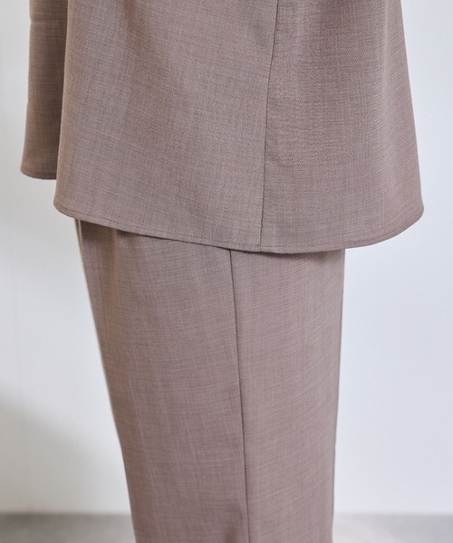 CROSS FUNCTION（クロスファンクション）の「《撥水》エブ楽 リネンライクフレアスリーブブラウス【CROSS FUNCTION/クロスファンクション】（シャツ/ブラウス・レディース・モカ/ダークブラウン・M/L/LL）」の6枚目の写真