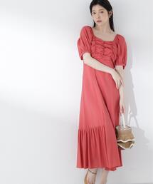 PROPORTION BODY DRESSING | フロントギャザーパフスリーブワンピース / 1216140510(ワンピース)