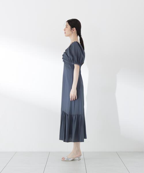 PROPORTION BODY DRESSING（プロポーションボディドレッシング）の「フロントギャザーパフスリーブワンピース / 1216140510（ワンピース・レディース・レッド/ダークグレー・MEDIUM/P/S/SMALL）」の12枚目の写真