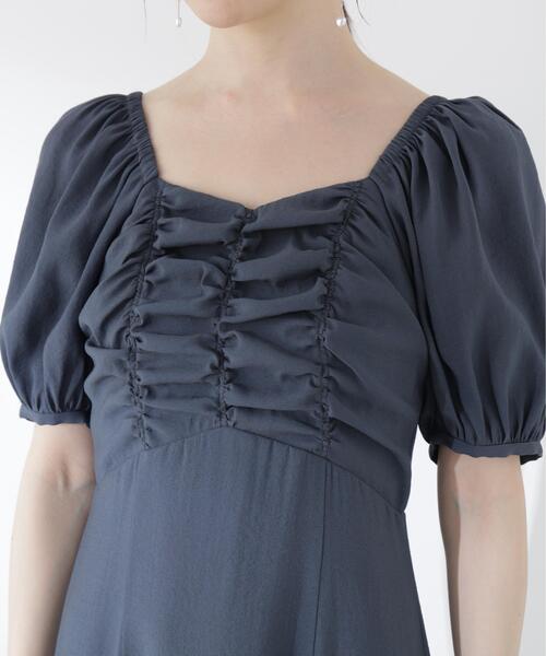 PROPORTION BODY DRESSING（プロポーションボディドレッシング）の「フロントギャザーパフスリーブワンピース / 1216140510（ワンピース・レディース・レッド/ダークグレー・MEDIUM/P/S/SMALL）」の14枚目の写真