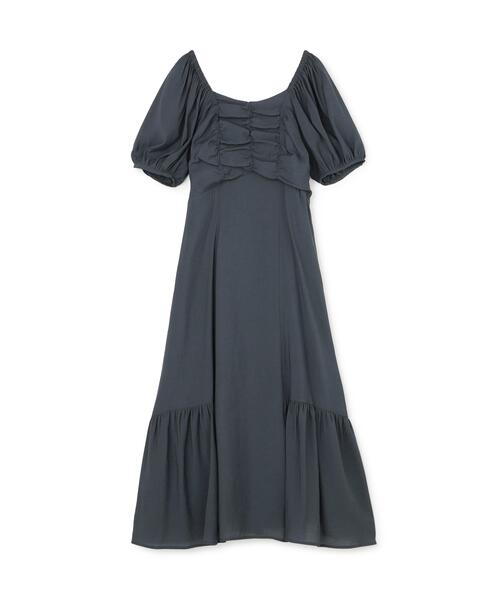 PROPORTION BODY DRESSING（プロポーションボディドレッシング）の「フロントギャザーパフスリーブワンピース / 1216140510（ワンピース・レディース・レッド/ダークグレー・MEDIUM/P/S/SMALL）」の4枚目の写真