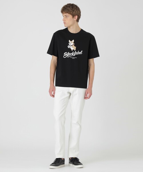 BLACK LABEL CRESTBRIDGE（ブラックレーベル・クレストブリッジ）の「【WEB・一部店舗限定】フットボールコーギーTシャツ（Tシャツ/カットソー・メンズ・ブラック/オフホワイト・S/XL/L/M）」の8枚目の写真
