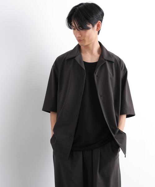 NANO universe(ナノユニバース)の「AIR TOOL オープンカラーシャツ(シャツ/ブラウス・メンズ・ブラック/カーキ・M/L)」の19枚目の写真