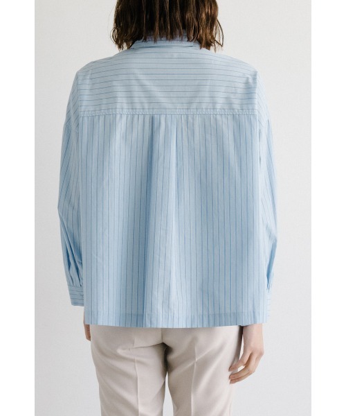 M.deux(エムドゥ)の「コットンストライプシャツ(シャツ/ブラウス・レディース・サックスブルー/ピンク・MEDIUM)」の11枚目の写真
