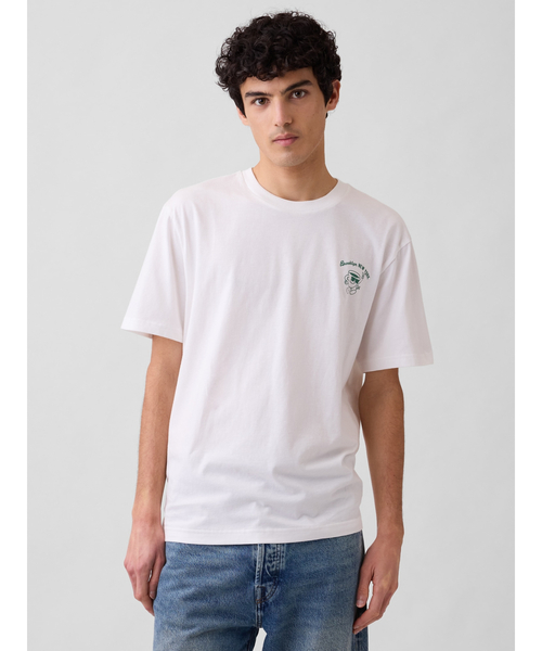 GAP(ギャップ)の「エブリディ ソフト リラックスフィット グラフィックTシャツ(Tシャツ/カットソー・メンズ・オフホワイト・XS/S/M/L/XL)」の2枚目の写真