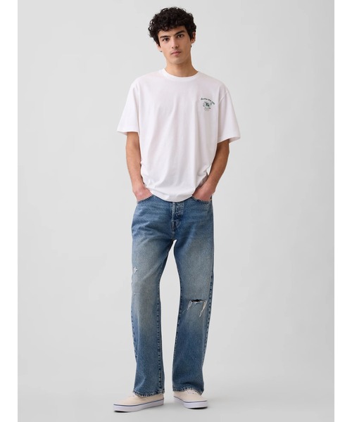 GAP(ギャップ)の「エブリディ ソフト リラックスフィット グラフィックTシャツ(Tシャツ/カットソー・メンズ・オフホワイト・XS/S/M/L/XL)」の3枚目の写真