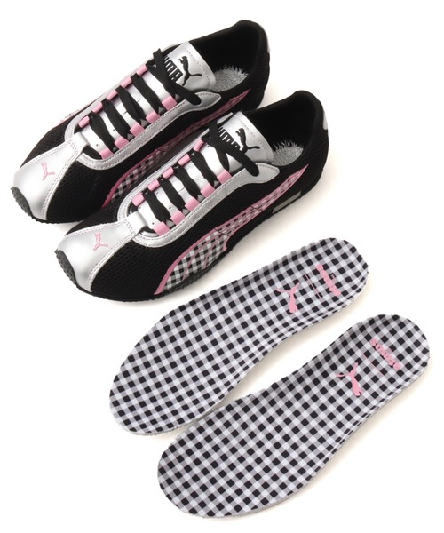 PUMA（プーマ）の「PUMA H-STREET ATMOS PINK PICNIC / プーマ H-ストリート アトモスピンク ピクニック【SP】（スニーカー・レディース・ブラック×シルバー・25.0cm/24.5cm/24.0cm/23.5cm/23.0cm/22.5cm）」の4枚目の写真
