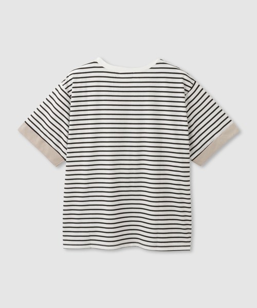 NAVY(ネイビー)の「【SARARI /サラリ】接触冷感 袖配色プレーティング クルーネック DRY UVカットTシャツ(Tシャツ/カットソー・レディース・チャコール/ベージュ/ブラック・M/L)」の4枚目の写真