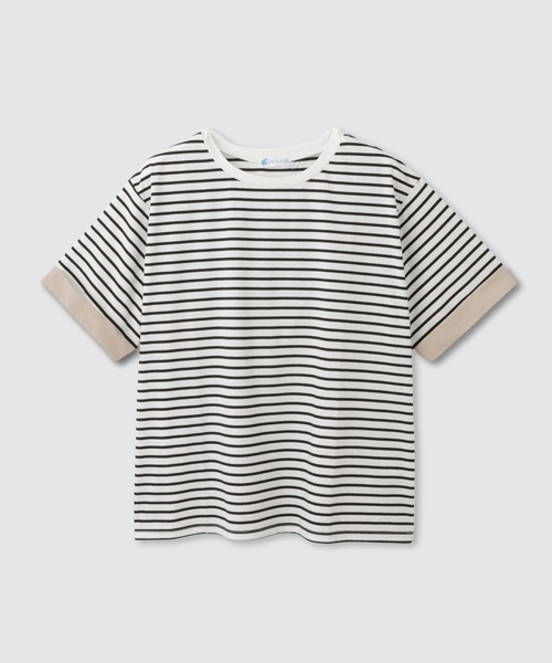 NAVY(ネイビー)の「【SARARI /サラリ】接触冷感 袖配色プレーティング クルーネック DRY UVカットTシャツ(Tシャツ/カットソー・レディース・チャコール/ベージュ/ブラック・M/L)」の17枚目の写真