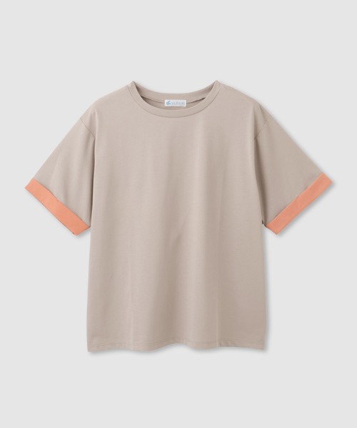 NAVY(ネイビー)の「【SARARI /サラリ】接触冷感 袖配色プレーティング クルーネック DRY UVカットTシャツ(Tシャツ/カットソー・レディース・チャコール/ベージュ/ブラック・M/L)」の18枚目の写真